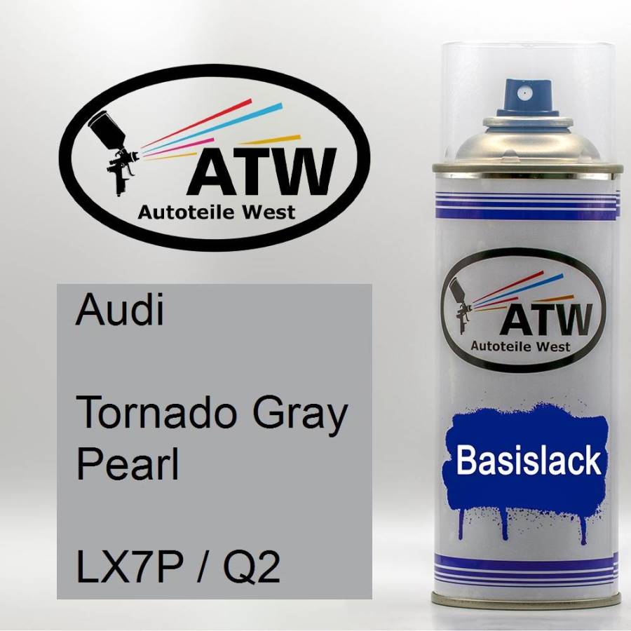 Audi, Tornado Gray Pearl, LX7P / Q2: 400ml Sprühdose, von ATW Autoteile West.